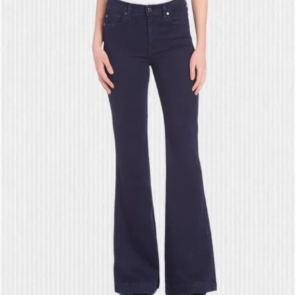 7 For All Mankind Pants - 7 FOR ALL MANKIND Dark Wash Ginger Flare Wide Leg Jeans